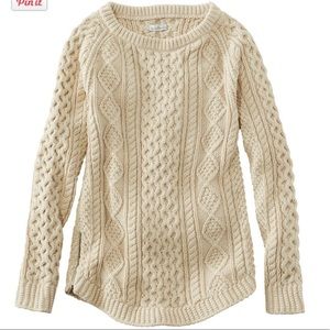 LL Bean Women’s Signature Cotton Fisherman Tunic Sweater